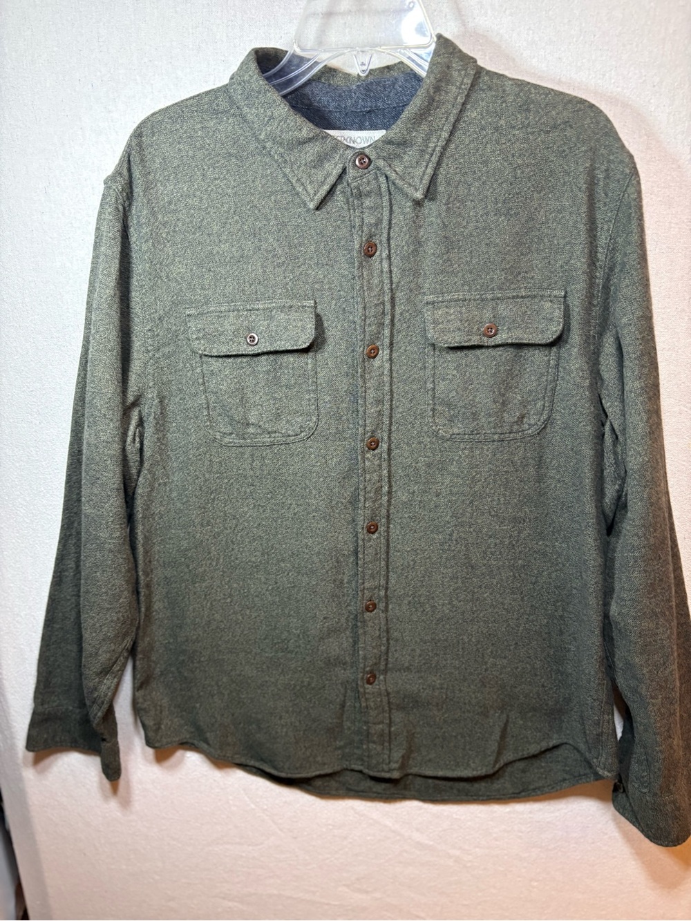 Outerknown Men's Gray - Green Button-Up Shirt Jacket